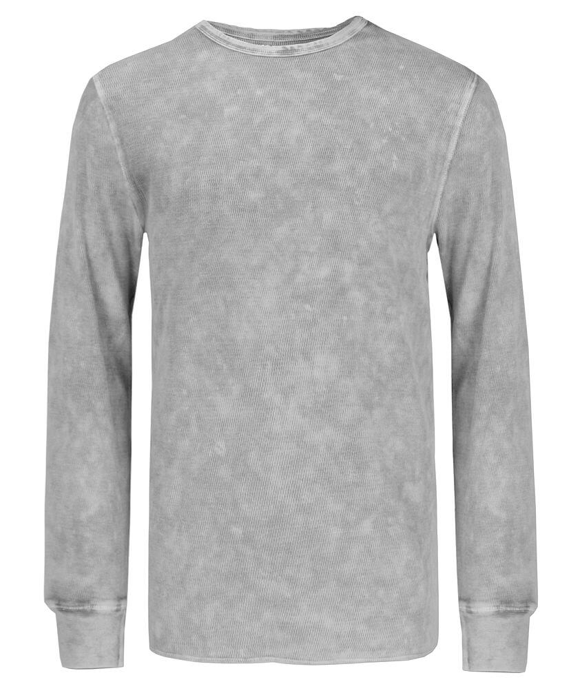 BKE Washed Thermal Shirt Men's TShirts in Grey Buckle