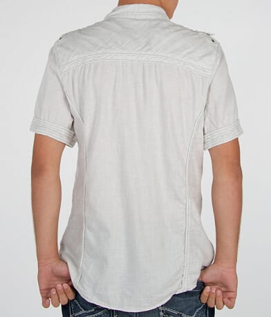 Buckle Black Epaulet Shirt BACK