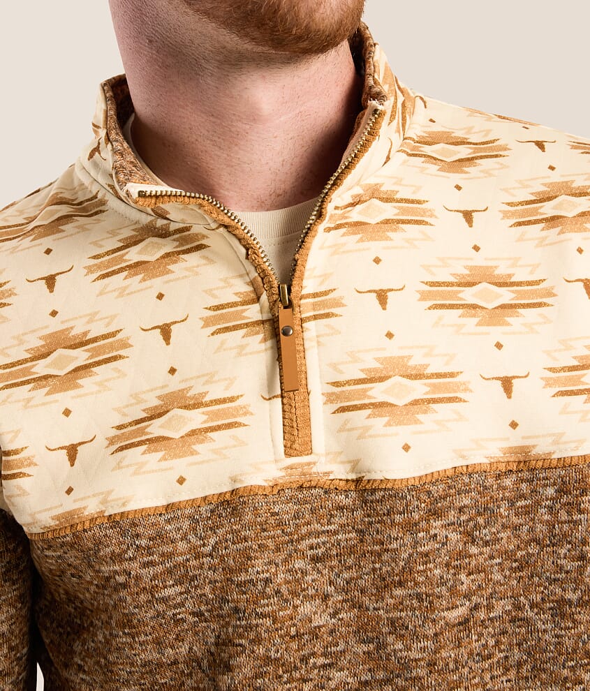 Southwestern Quarter Zip Pullover