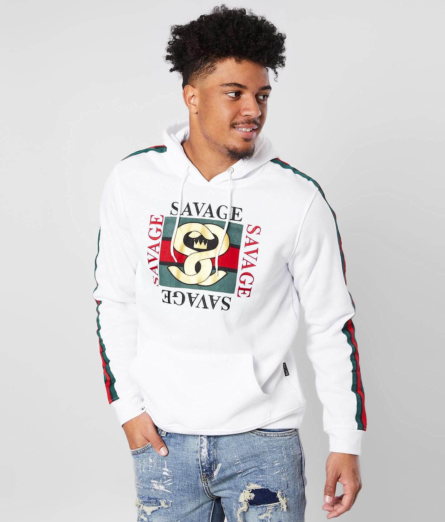 White shop savage hoodie