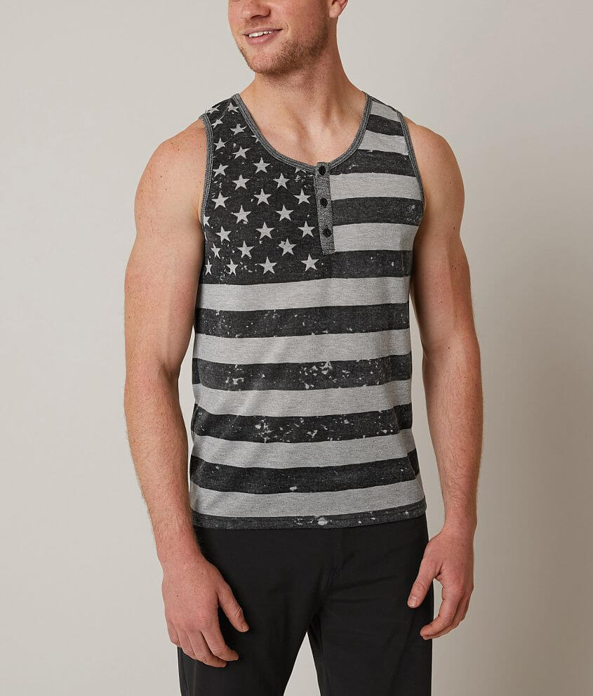 Brooklyn Cloth Americana Henley Tank Top front view