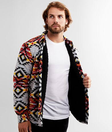 Departwest Southwestern Fleece Shacket FULL_RIGHT_SIDE