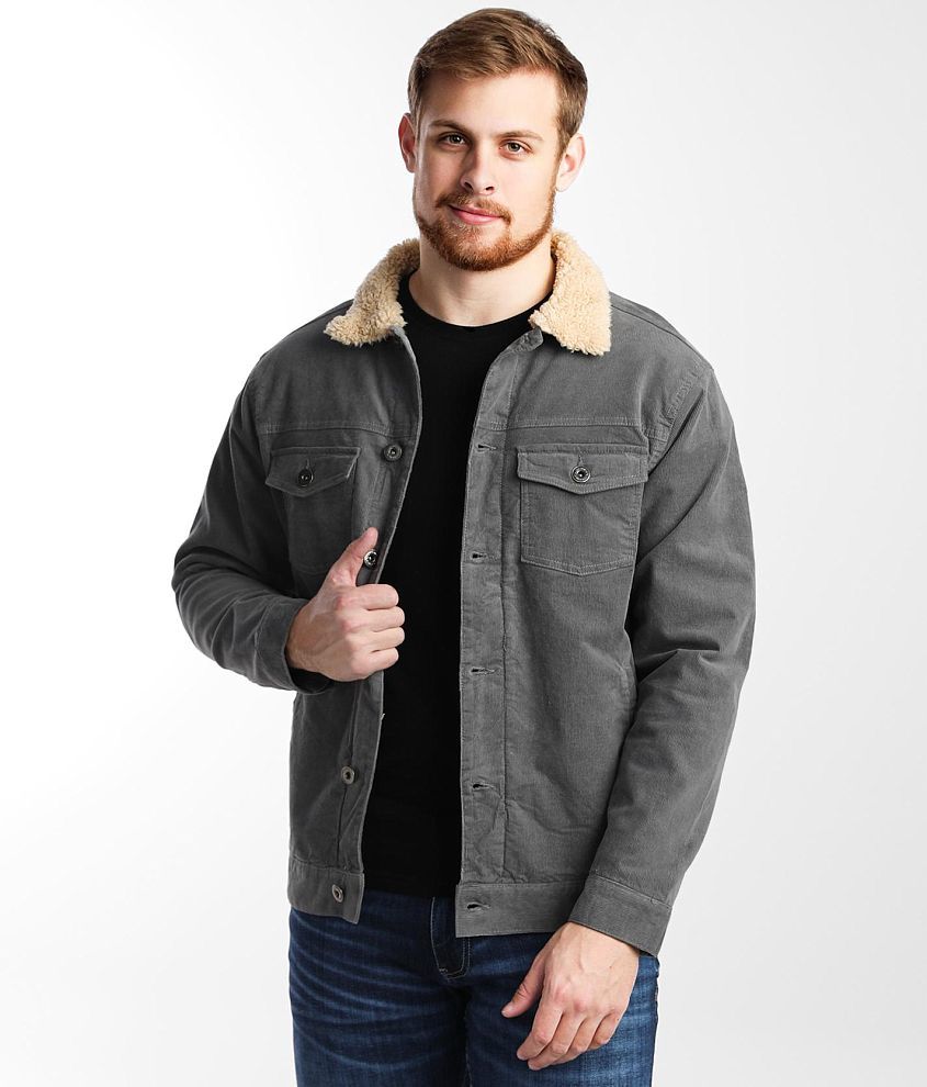 Departwest Corduroy Jacket Men s Coats Jackets in Grey Buckle