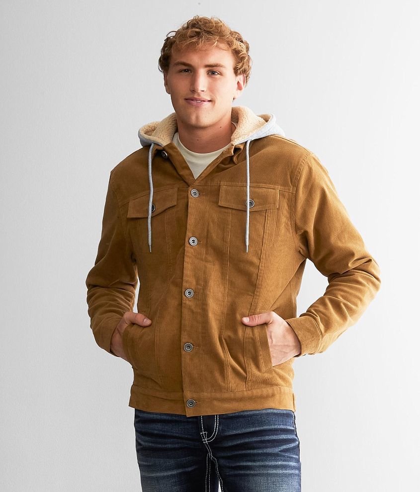 Corduroy hot sale hooded jacket