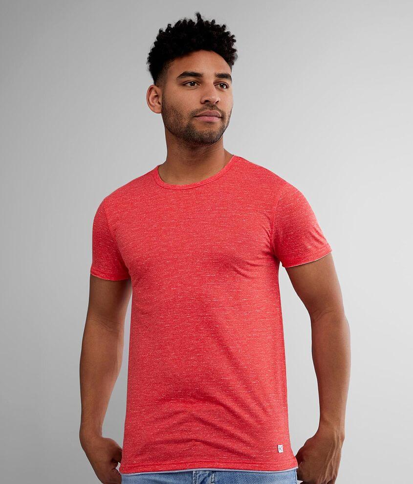 Departwest Raw Edge T-Shirt - Men's T-Shirts in Hot Coral | Buckle