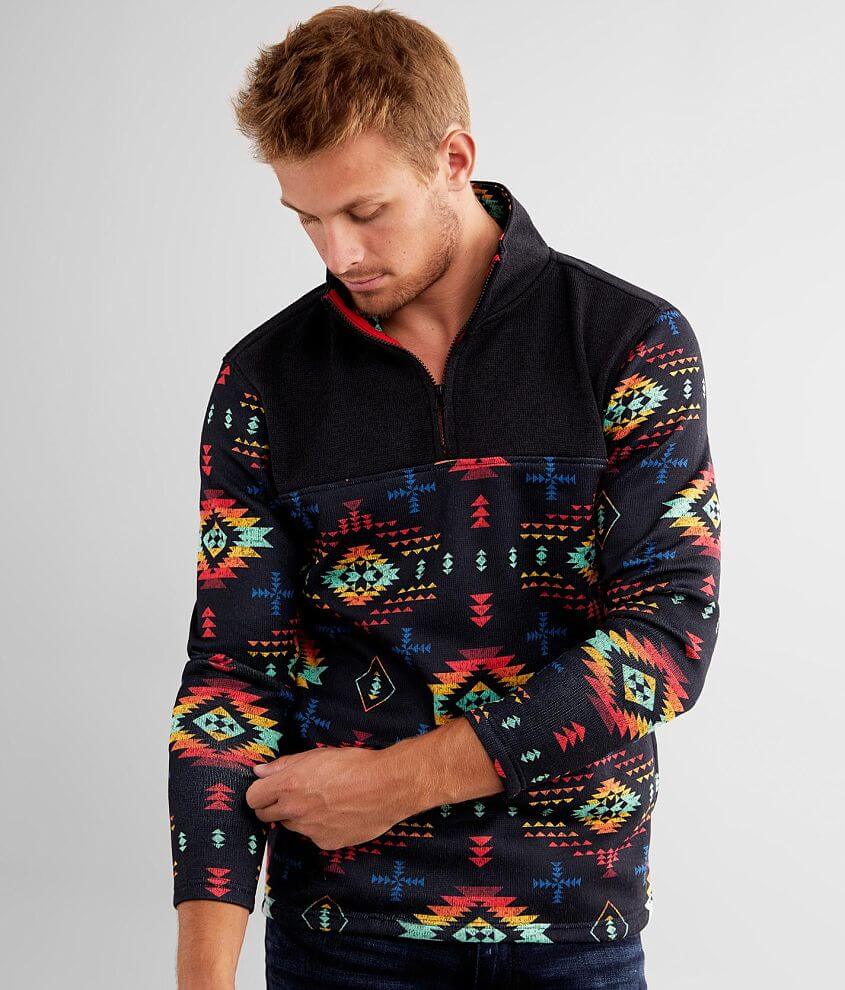 Departwest Southwestern Pullover - Men's Sweatshirts in Black | Buckle