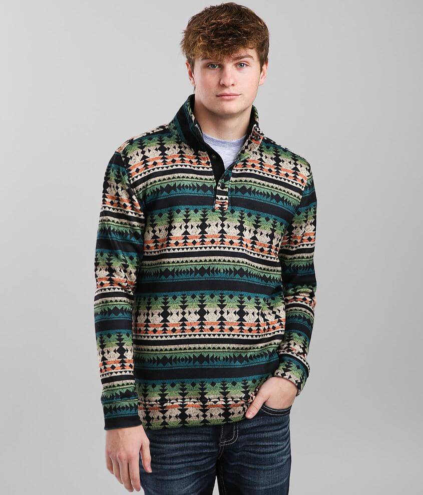 Departwest Southwestern Henley Pullover - Men's Sweatshirts in Multi ...