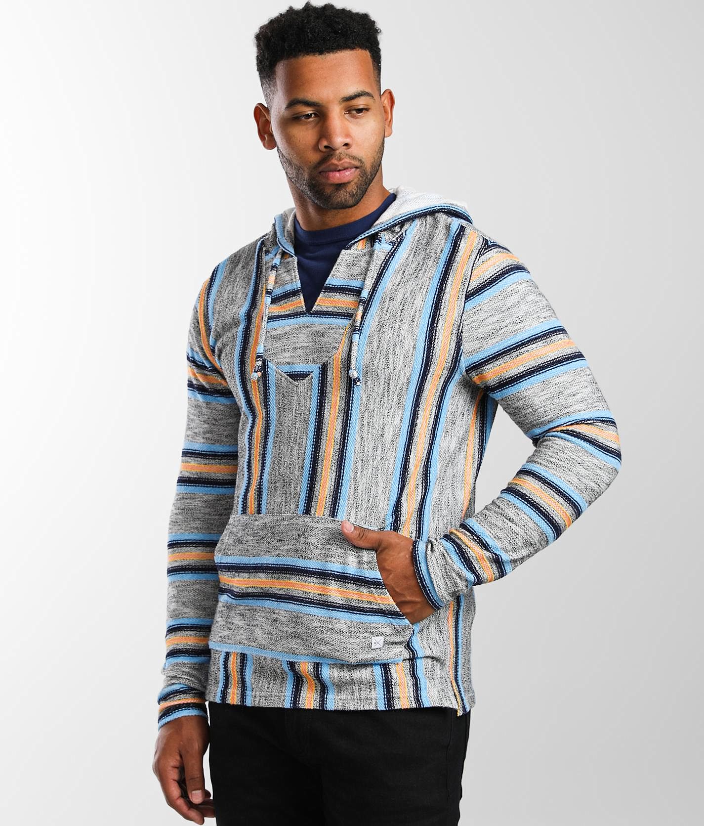 Departwest Striped Baja Hoodie - Men's Sweatshirts in Multi | Buckle