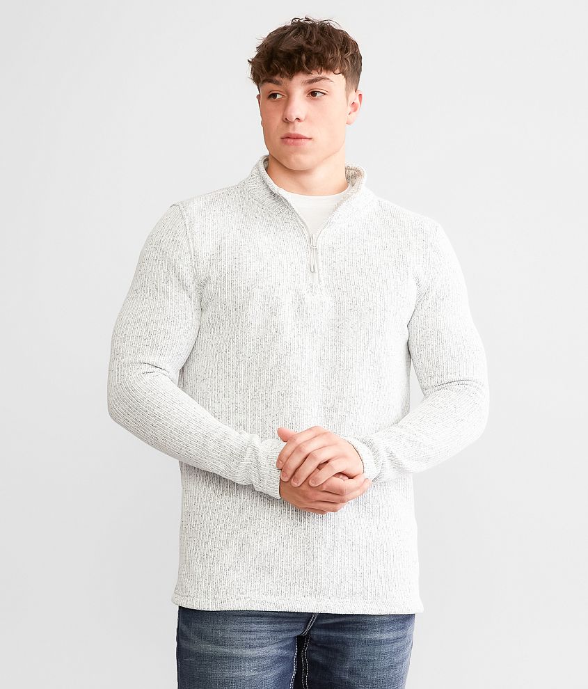 Departwest Ribbed Sweater Knit Pullover front view