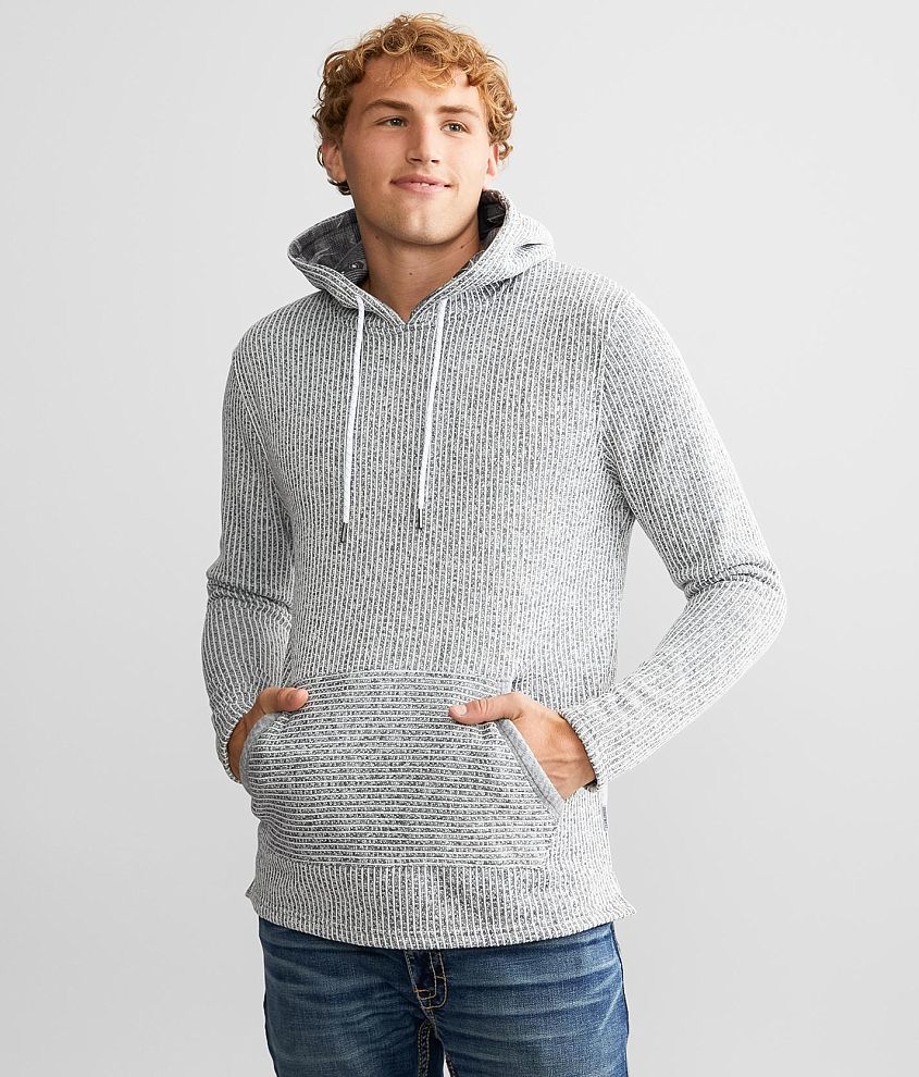 Departwest Striped Cozy Hoodie - Men's Sweatshirts in White Grey | Buckle