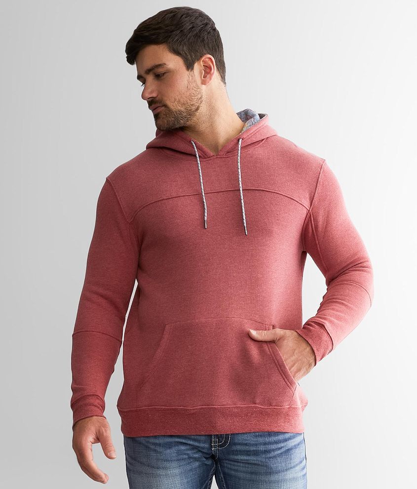 Departwest Blocked Hooded Sweatshirt - Men's Sweatshirts in Red