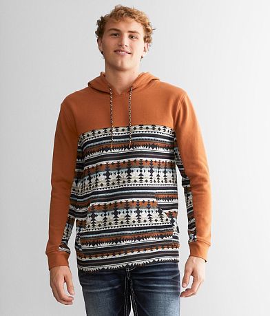 Departwest Aztec Block Hooded Sweatshirt front view