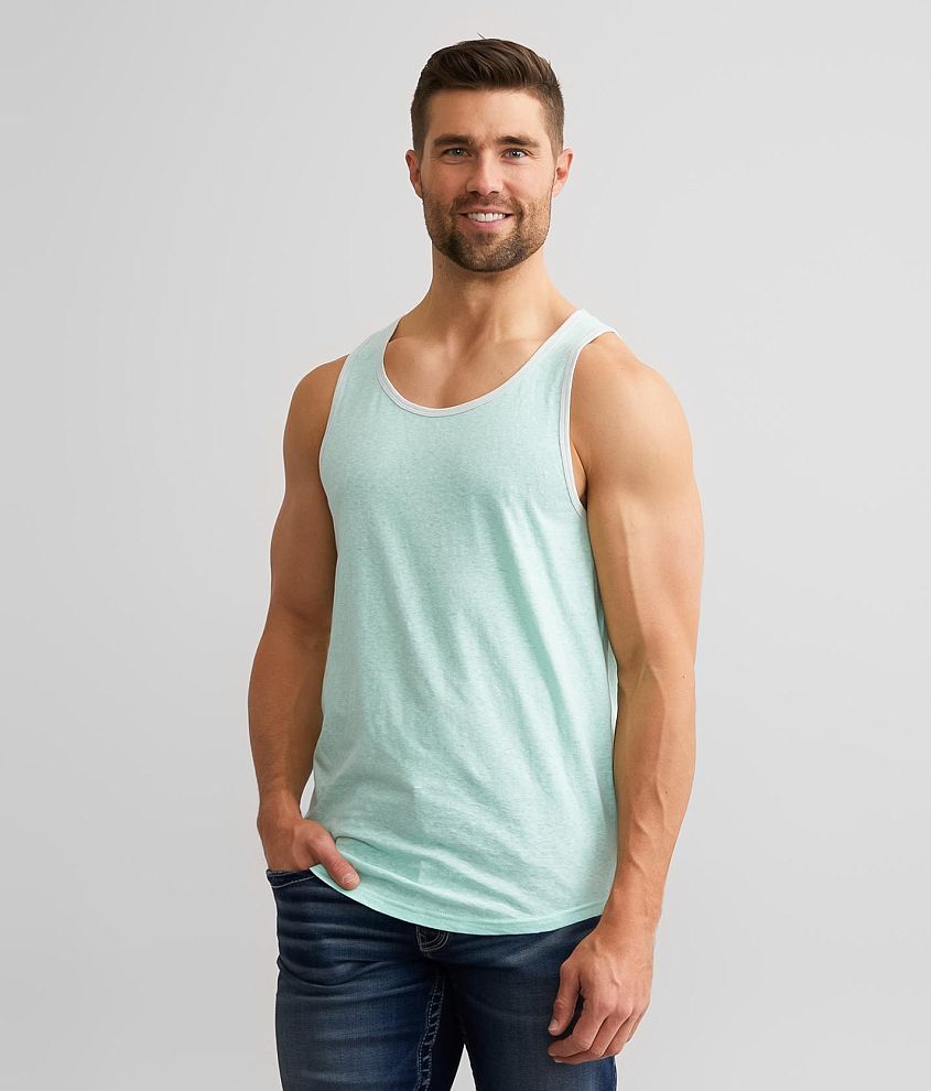 Departwest Heathered Tank Top front view