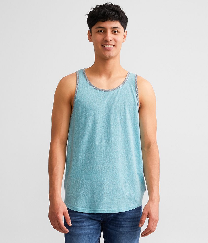 Departwest Heathered Tank Top front view