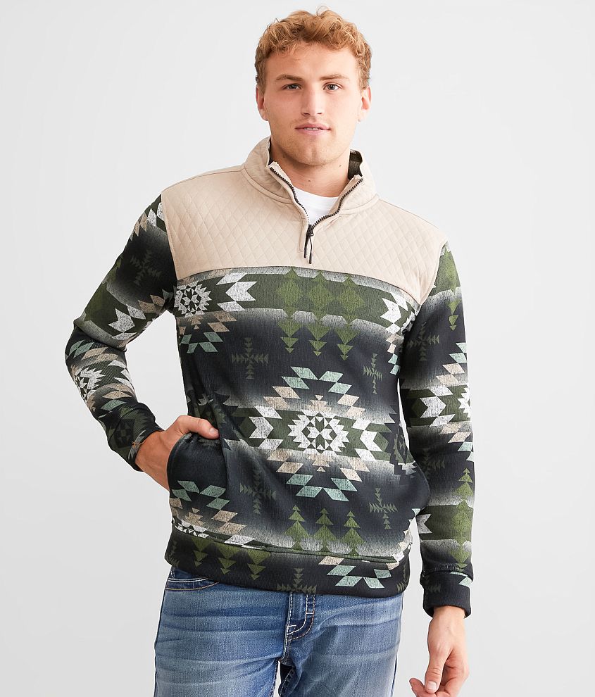 Departwest Southwestern Quarter Zip Pullover front view