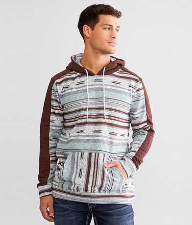 Departwest Southwestern Striped Hoodie front view