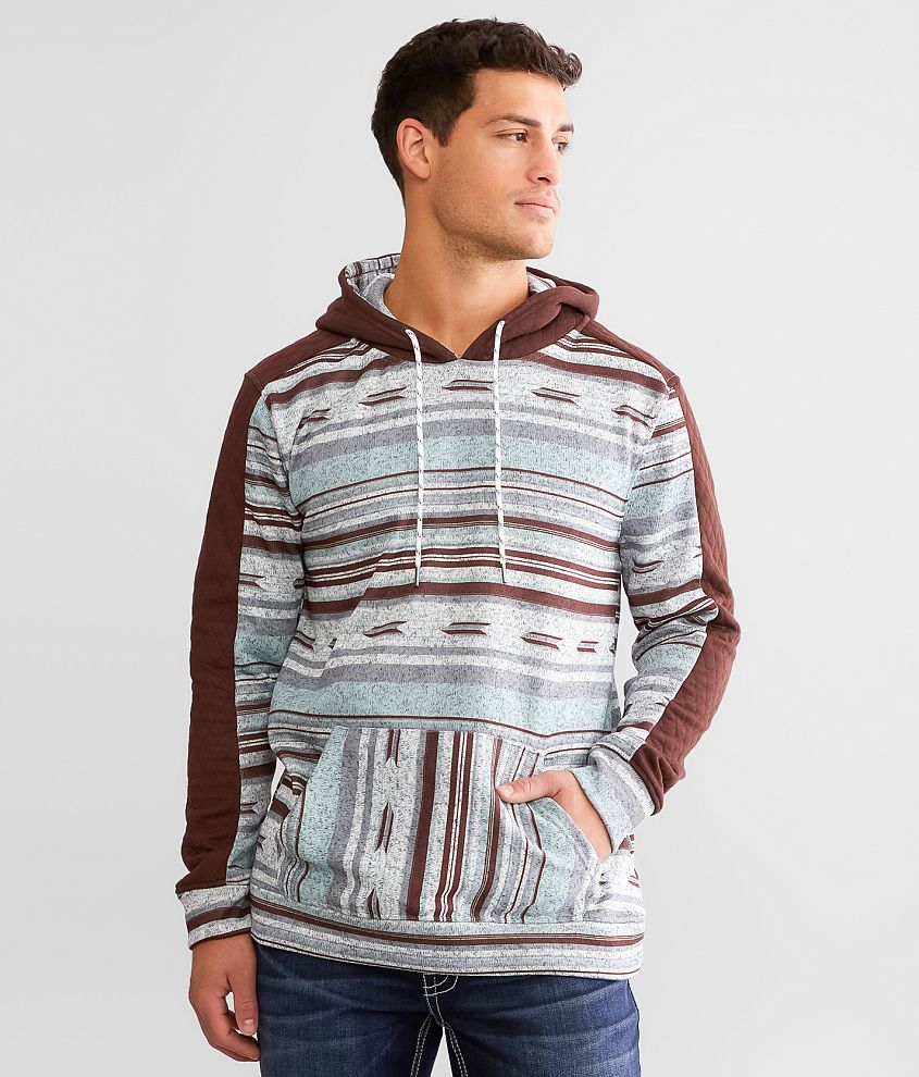 Departwest Southwestern Striped Hoodie front view