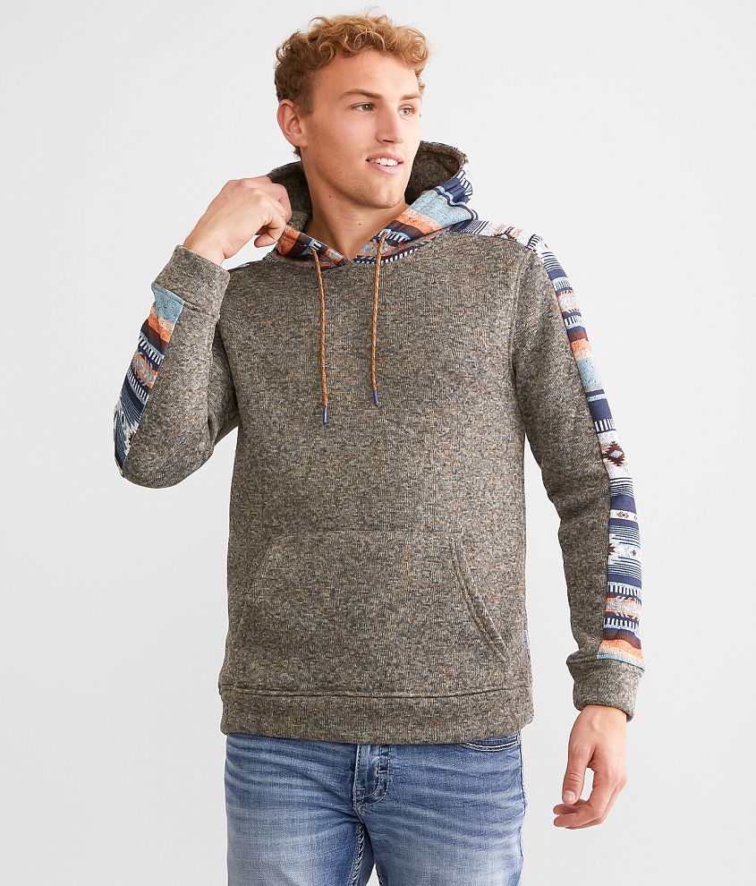 Departwest Southwestern Pieced Hoodie - Men's Sweatshirts in Multi