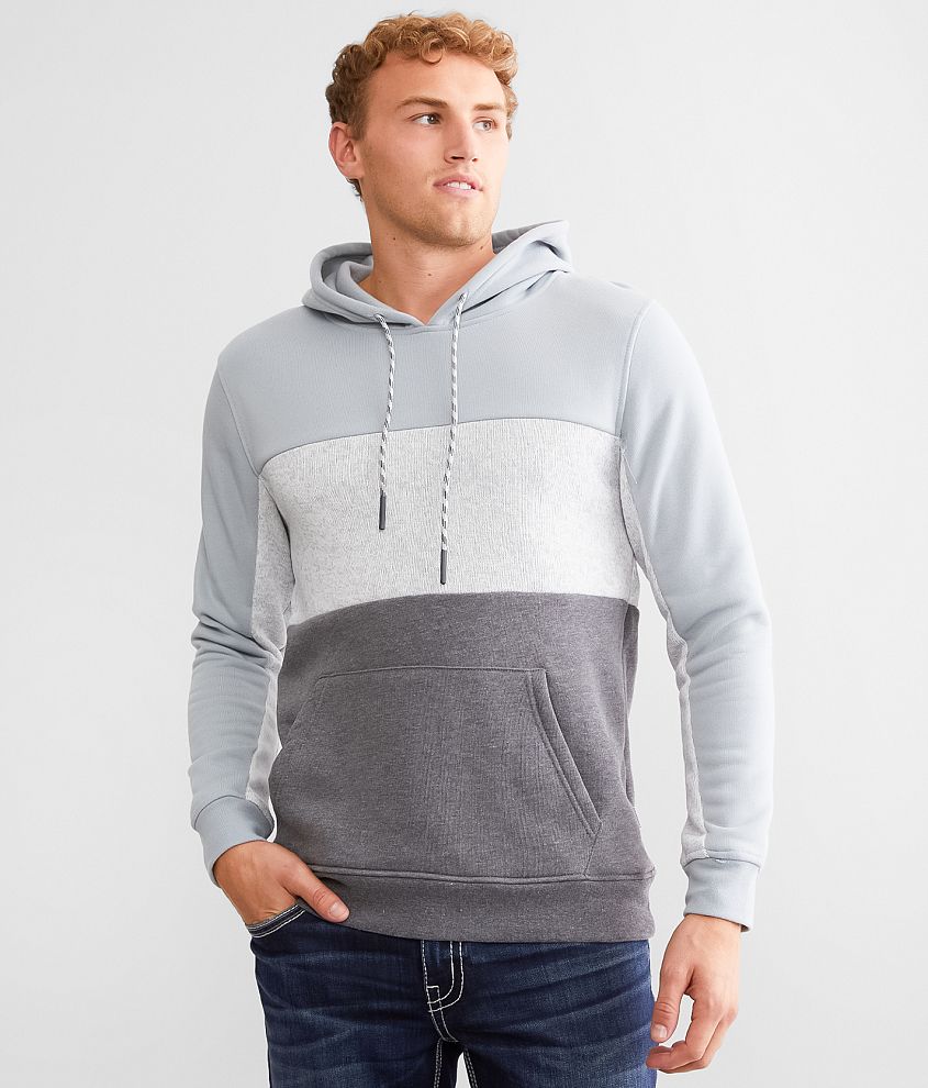 Departwest Color Block Hoodie - Men's Sweatshirts in Dusty Blue | Buckle