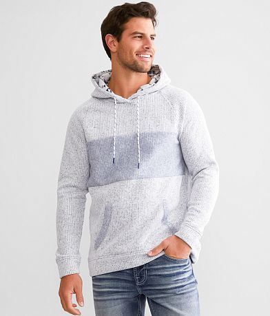 Departwest Striped Cozy Hooded Sweatshirt front view