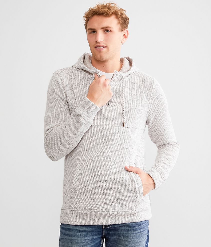 Departwest Cozy Quarter Zip Hooded Sweatshirt front view