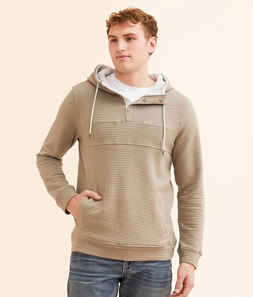 Departwest Ribbed Knit Hoodie front view