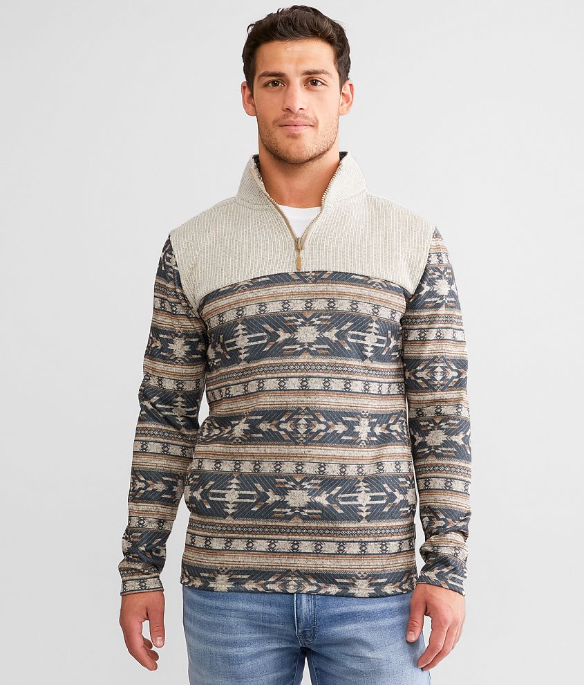 Departwest Southwestern Quarter Zip Pullover front view