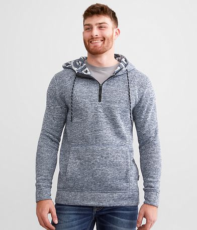 Departwest Layered Hoodie - Men's Sweatshirts in Moss Grey