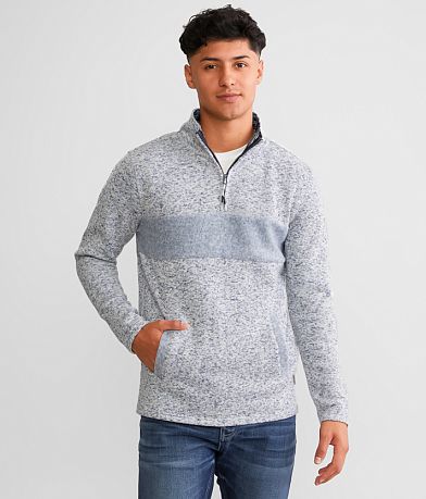 Hurley Shoreward Windchill Pullover - Men's Sweatshirts in Stone