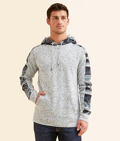 Departwest Pieced Southwestern Hooded Sweatshirt front view