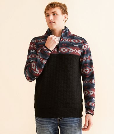 Departwest Southwestern Quarter Zip Pullover front view
