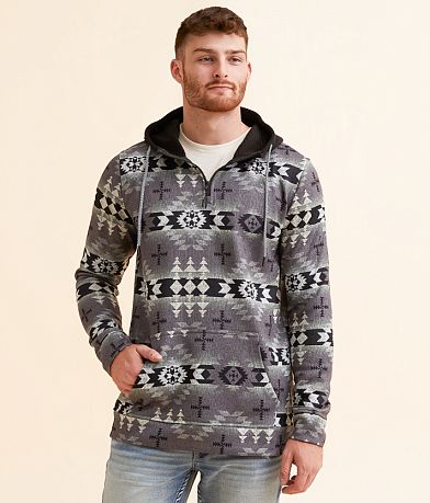 Departwest Southwestern Quarter Zip Hoodie front view