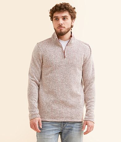 Departwest Cozy Knit Quarter Zip Pullover front view