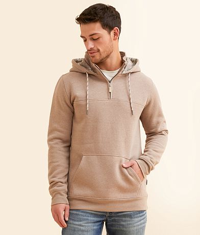 Departwest Quarter Zip Hooded Sweatshirt front view