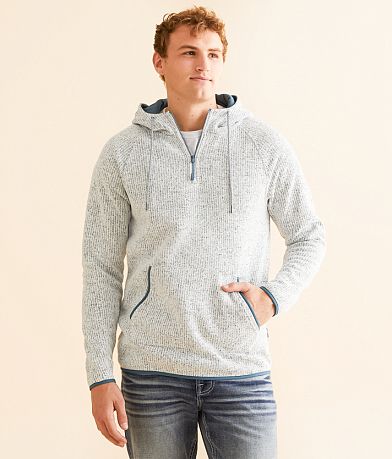 Departwest Cozy Quarter Zip Hooded Sweatshirt front view