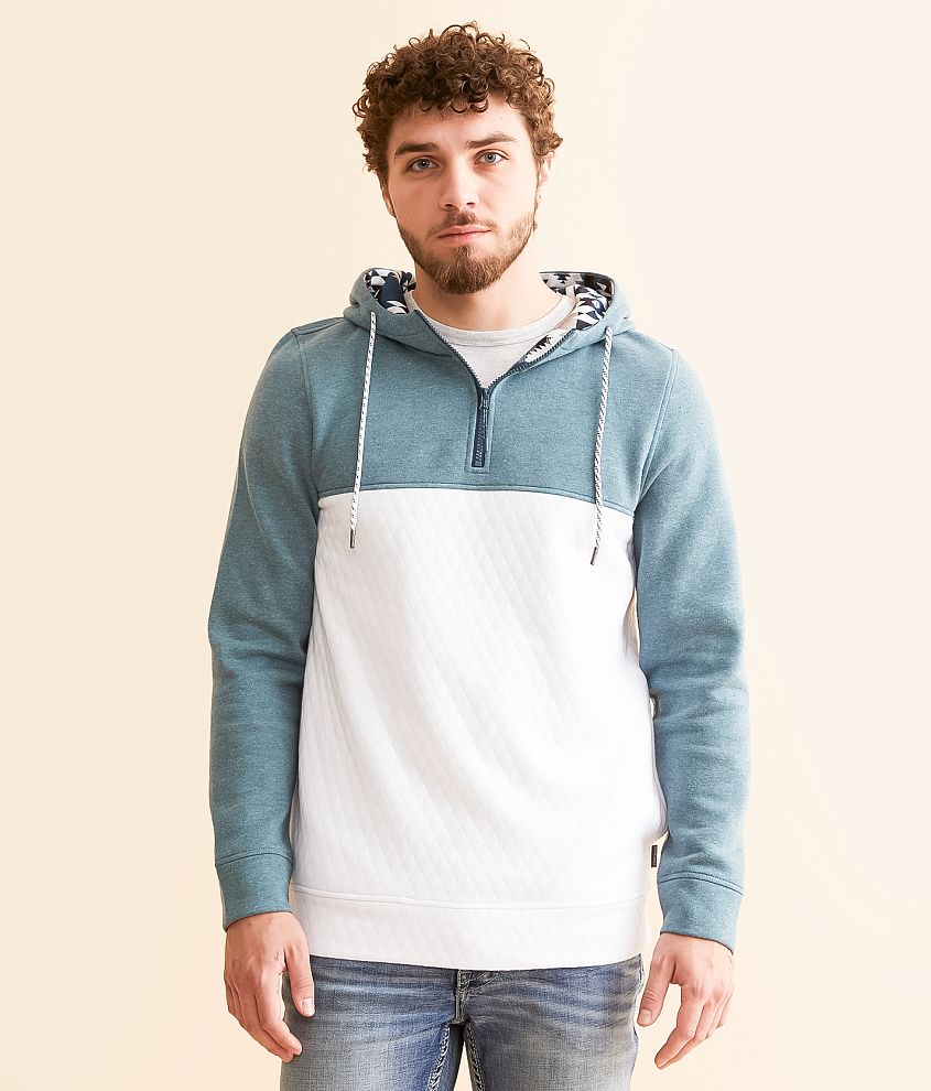 Departwest Quarter Zip Hooded Sweatshirt front view