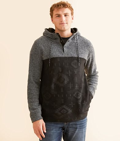 Departwest Polar Quarter Snap Hooded Sweatshirt front view