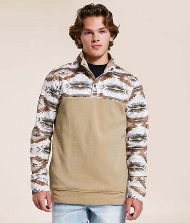 Departwest Color Block Quarter Snap Pullover front view