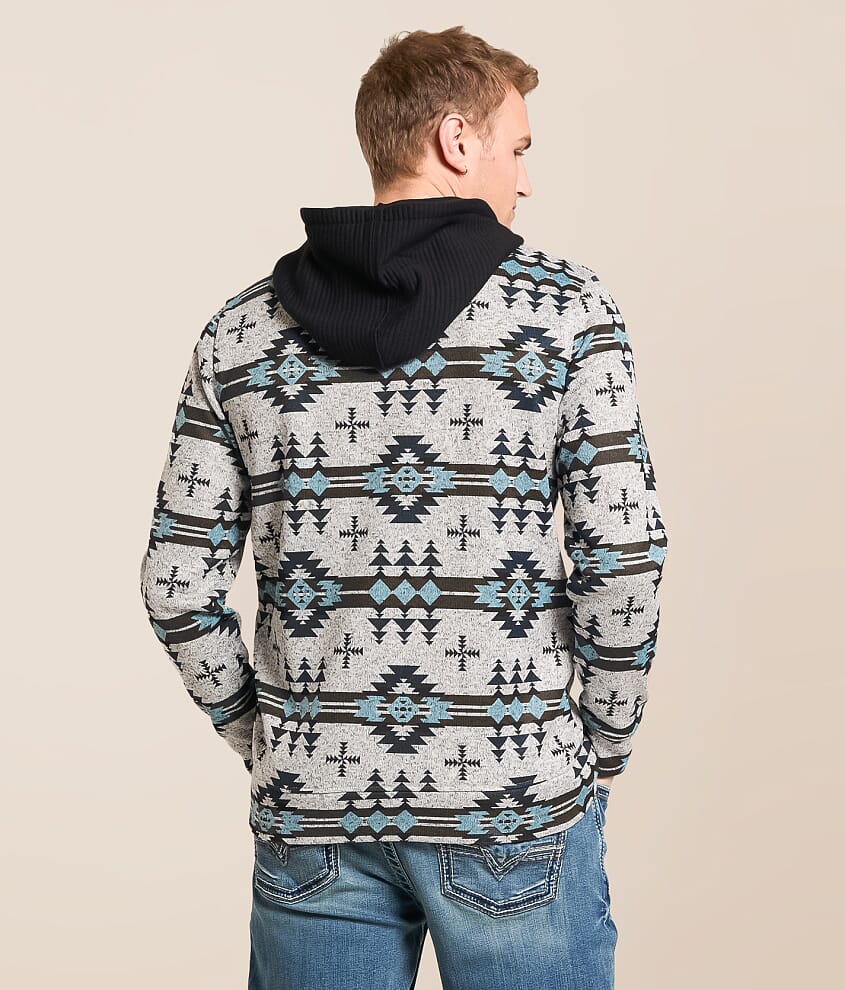 Southwestern Quarter Zip Hooded Sweatshirt