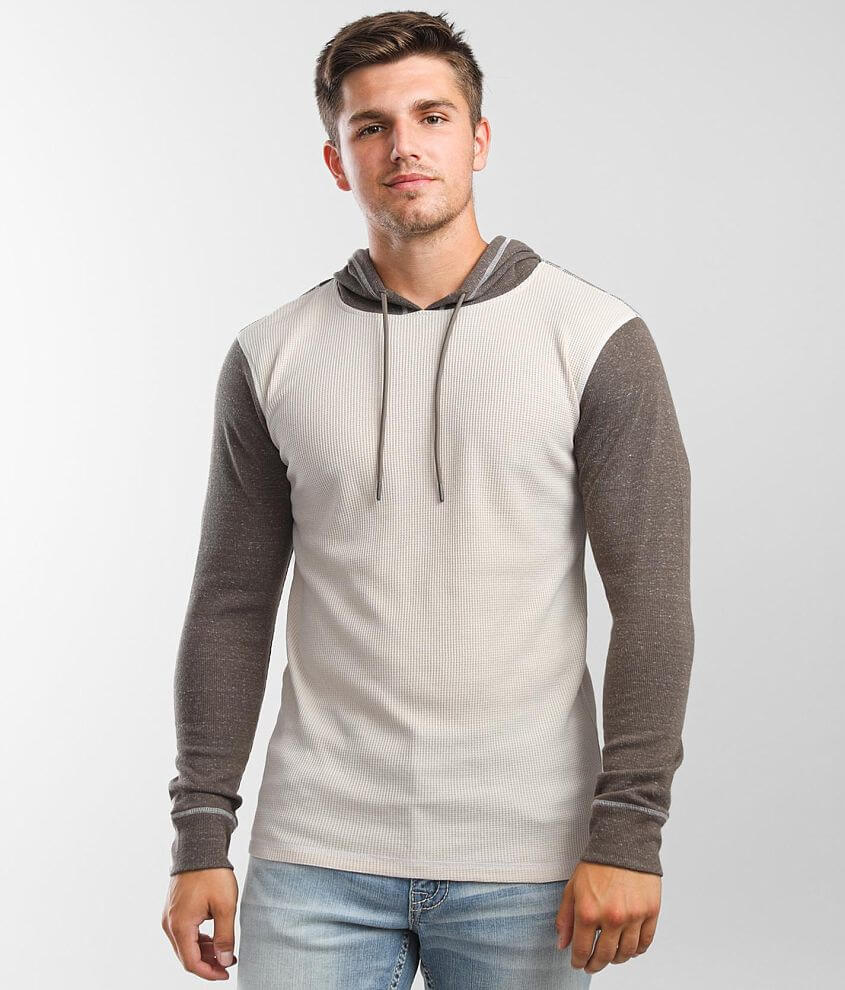 BKE Ribbed Thermal Hoodie front view