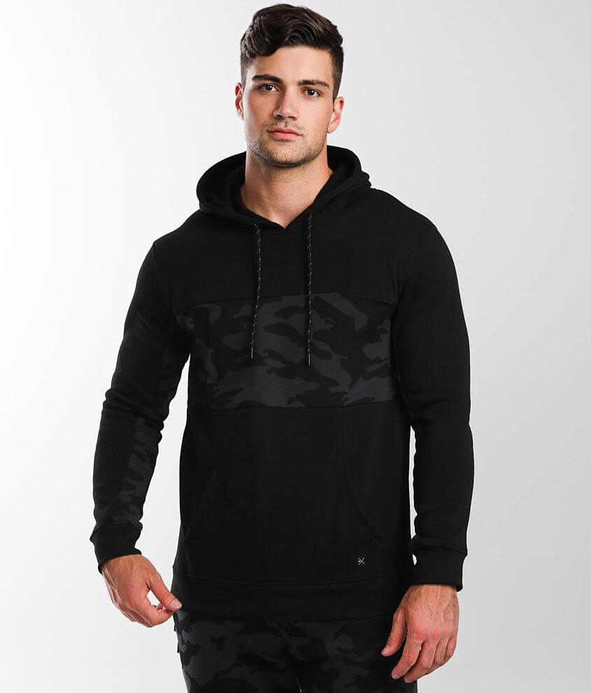 Departwest Camo Print Hooded Sweatshirt front view