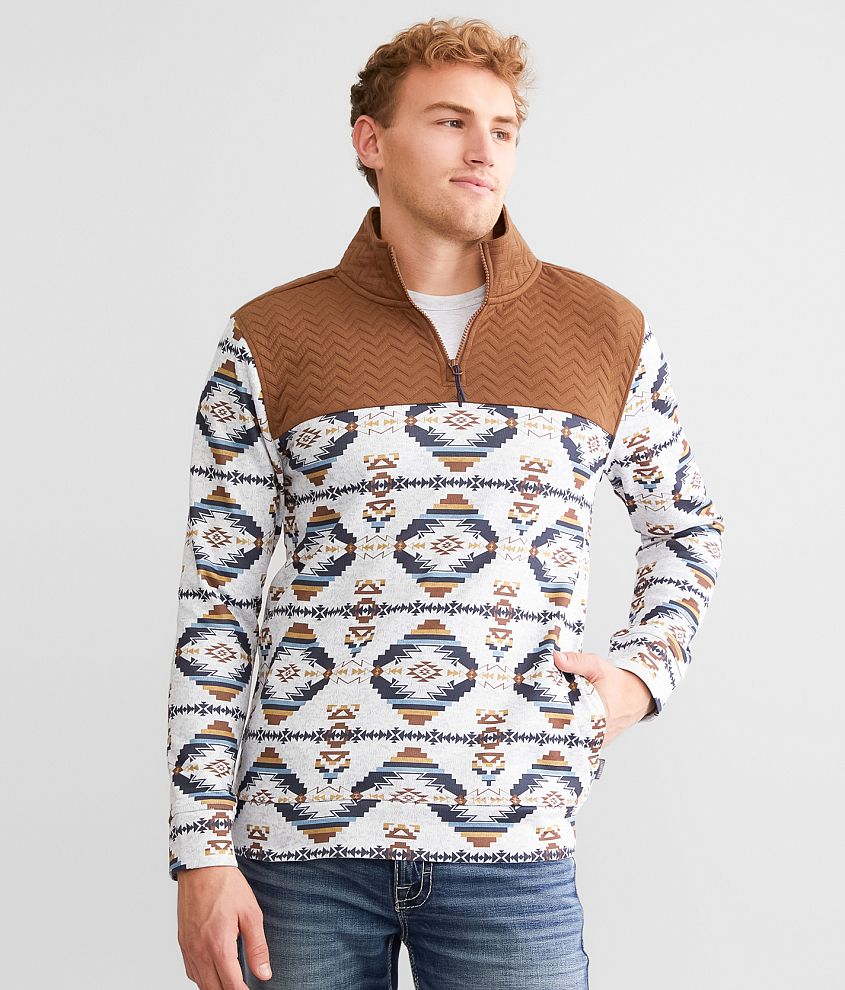 Departwest Southwestern Quarter Zip Pullover front view