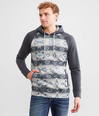 Departwest Quilted Southwestern Hoodie front view