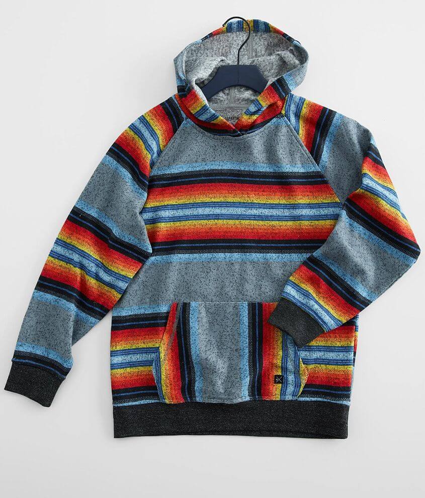 Boys - Departwest Cozy Striped Hoodie front view