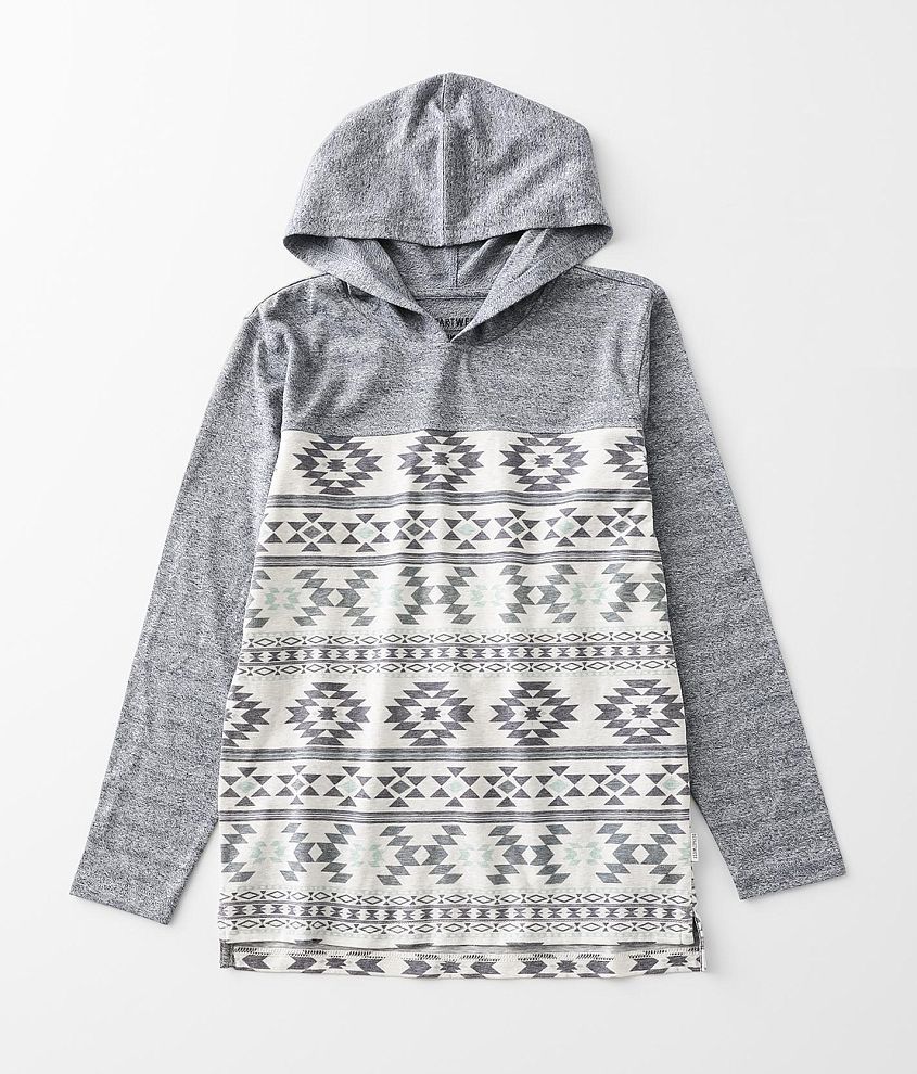 Boys - Departwest Native Pattern Hoodie front view
