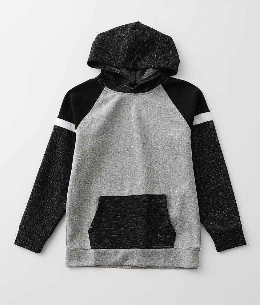 Black and white color best sale block hoodie