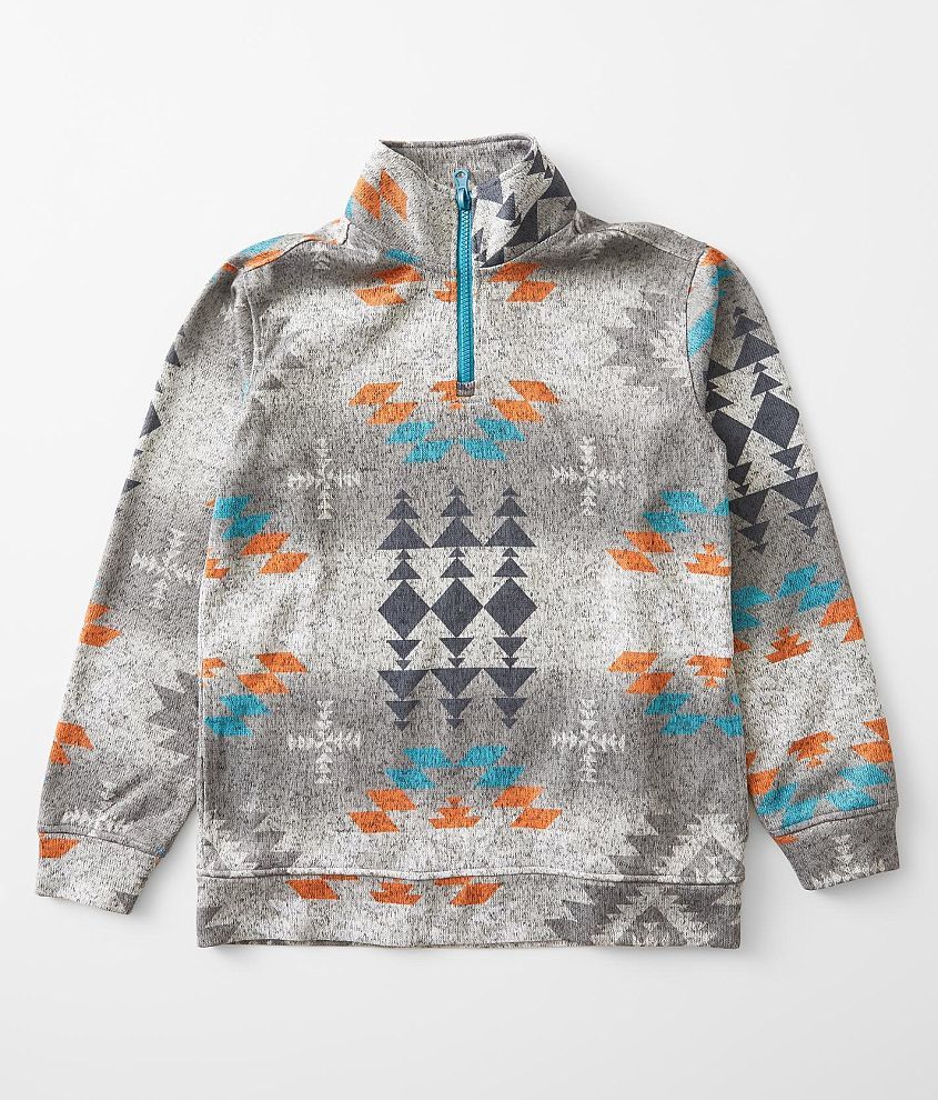 Boys - Departwest Aztec Quarter Zip Pullover front view