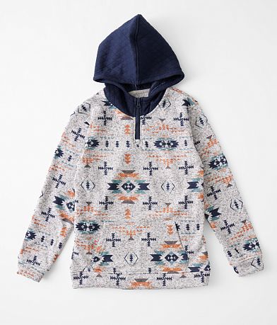 Departwest Boys - Southwest Quarter Zip Hooded Sweatshirt front view