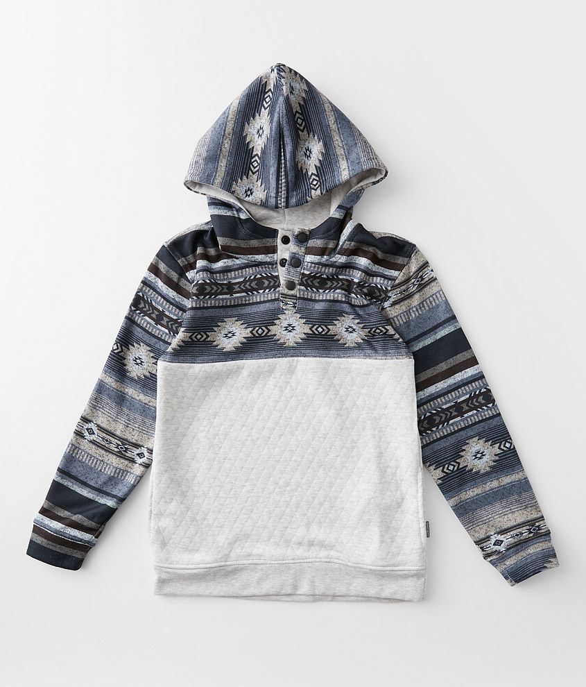 Boys - Departwest Quilted Henley Hoodie front view