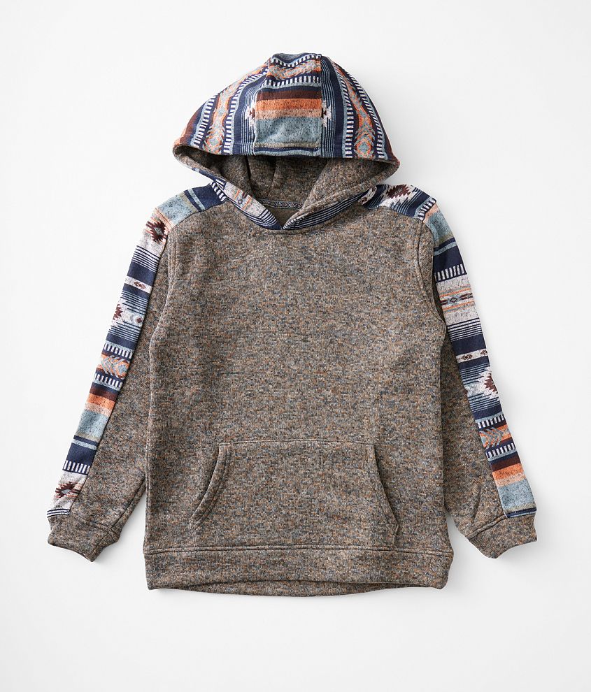 Boys - Departwest Southwestern Pieced Hoodie front view